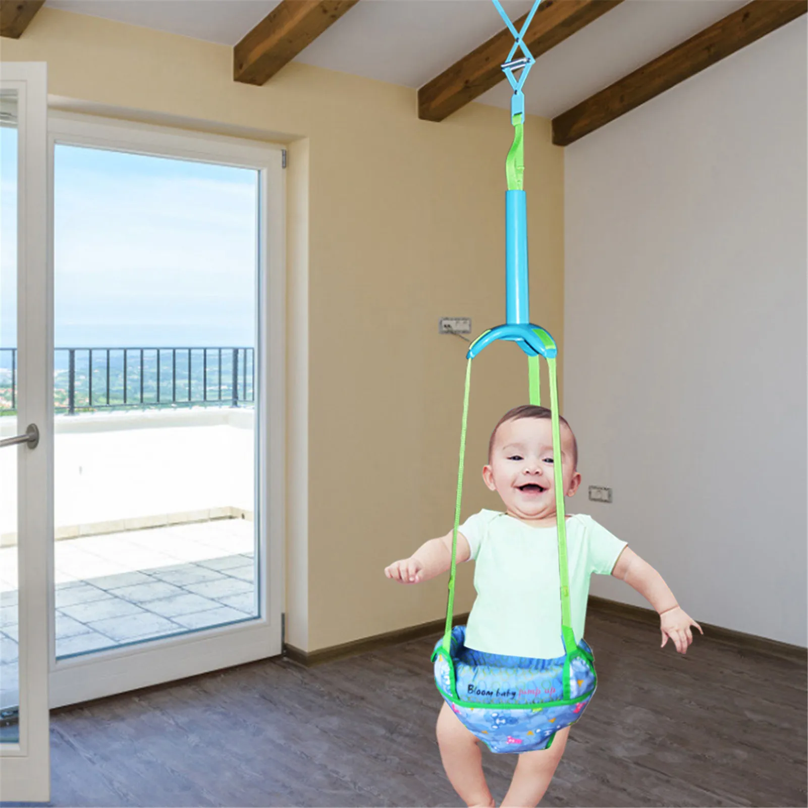 Baby Bounce Seat Portable Door Swing Jumper Exerciser With Adjustable Strap For Toddlers Infants 6 Months To 2 Years Old