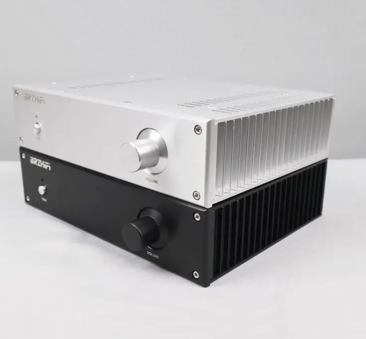 Aluminum class A power amplifier DIY box  amp knob chassis with heatsink 278*68*208mm