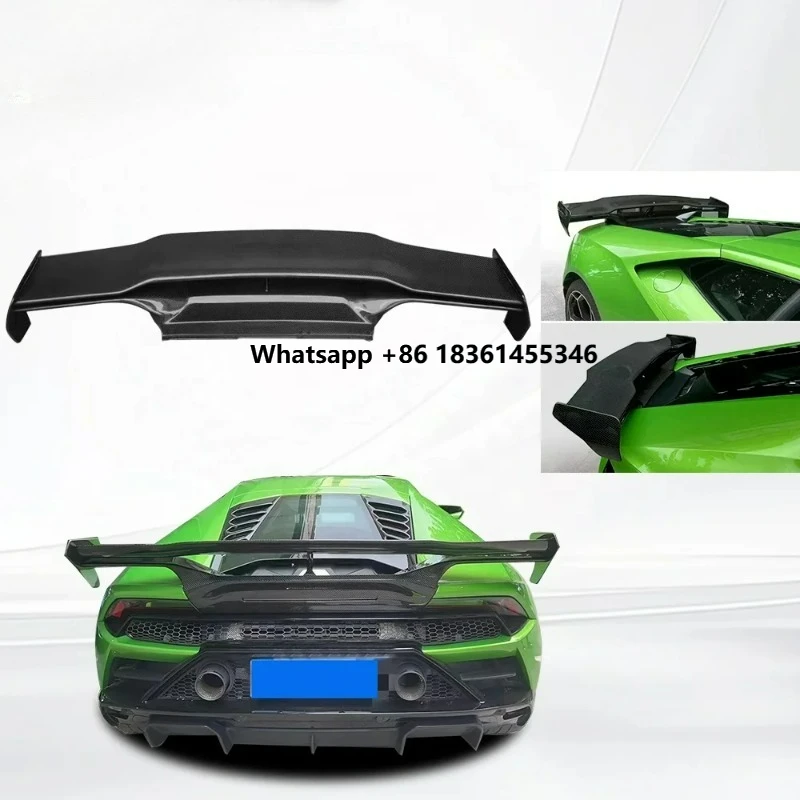 Performance-Focused FOR Huracan LP610 LP580 EVO Rear Spoiler Dry Carbon Fiber