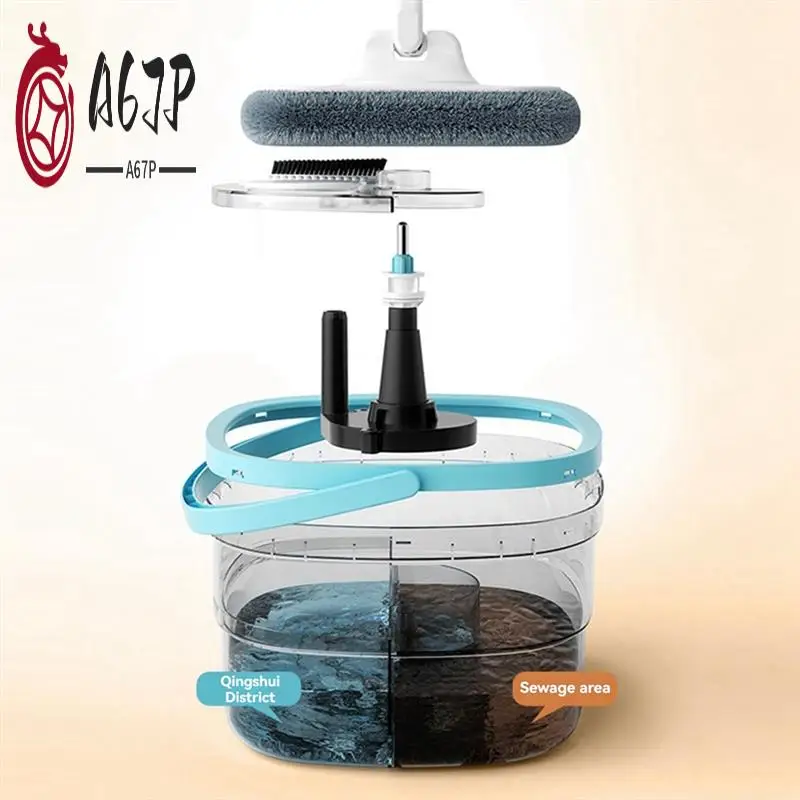 

A67P-360° Microfiber Mop With Self-Washing & Drying Bucket, No-Hand Wash, Efficient Household Cleaning Tool