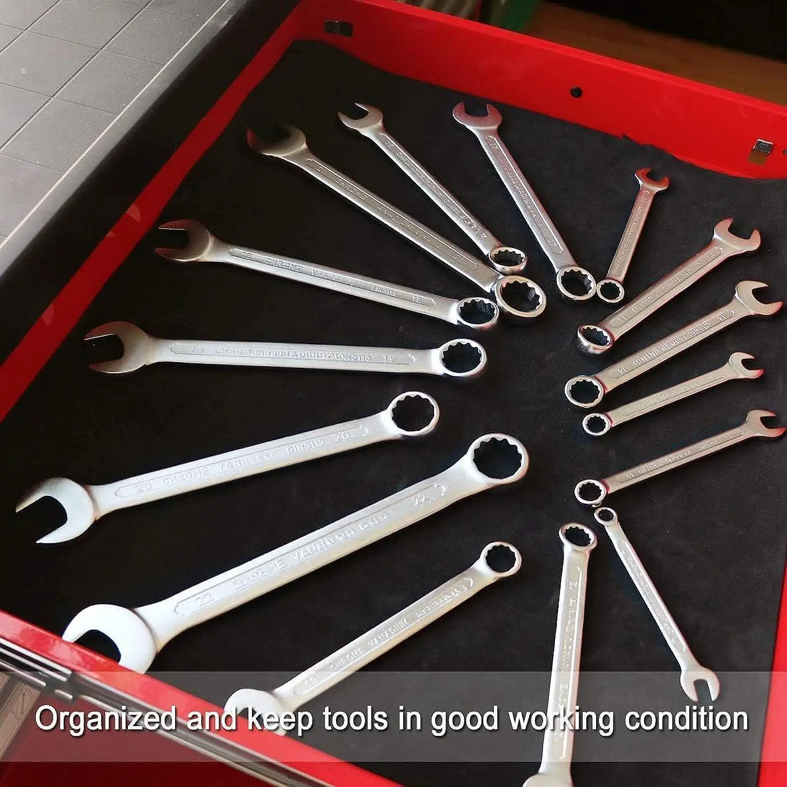 Organizzazione del rivestimento della cassetta degli attrezzi Organizzatore resistente addensato antiscivolo per utensili da cucina Armadi Stoviglie Banco da lavoro Superfici da lavoro