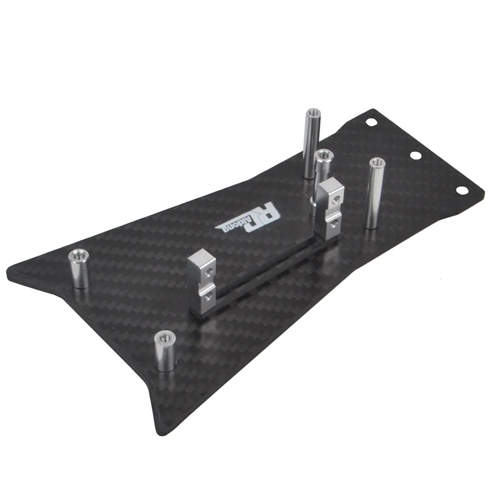 Chasis inferior de carbono CG bajo para Traxxas Drag Slash Mustang C10 Slash modificado