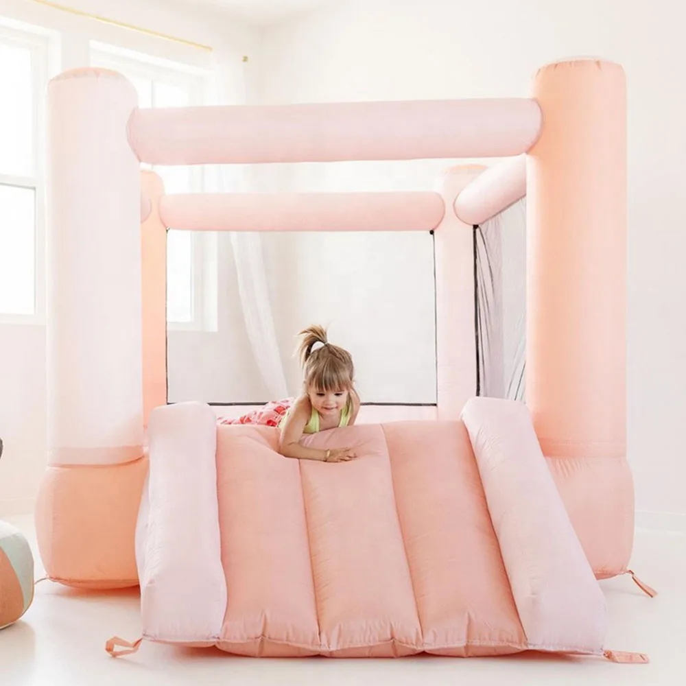 

Hot sell mini bounce house for kids PVC Inflatable White Wedding Jumper Bouncy Castle Jumping Bouncer With Blower