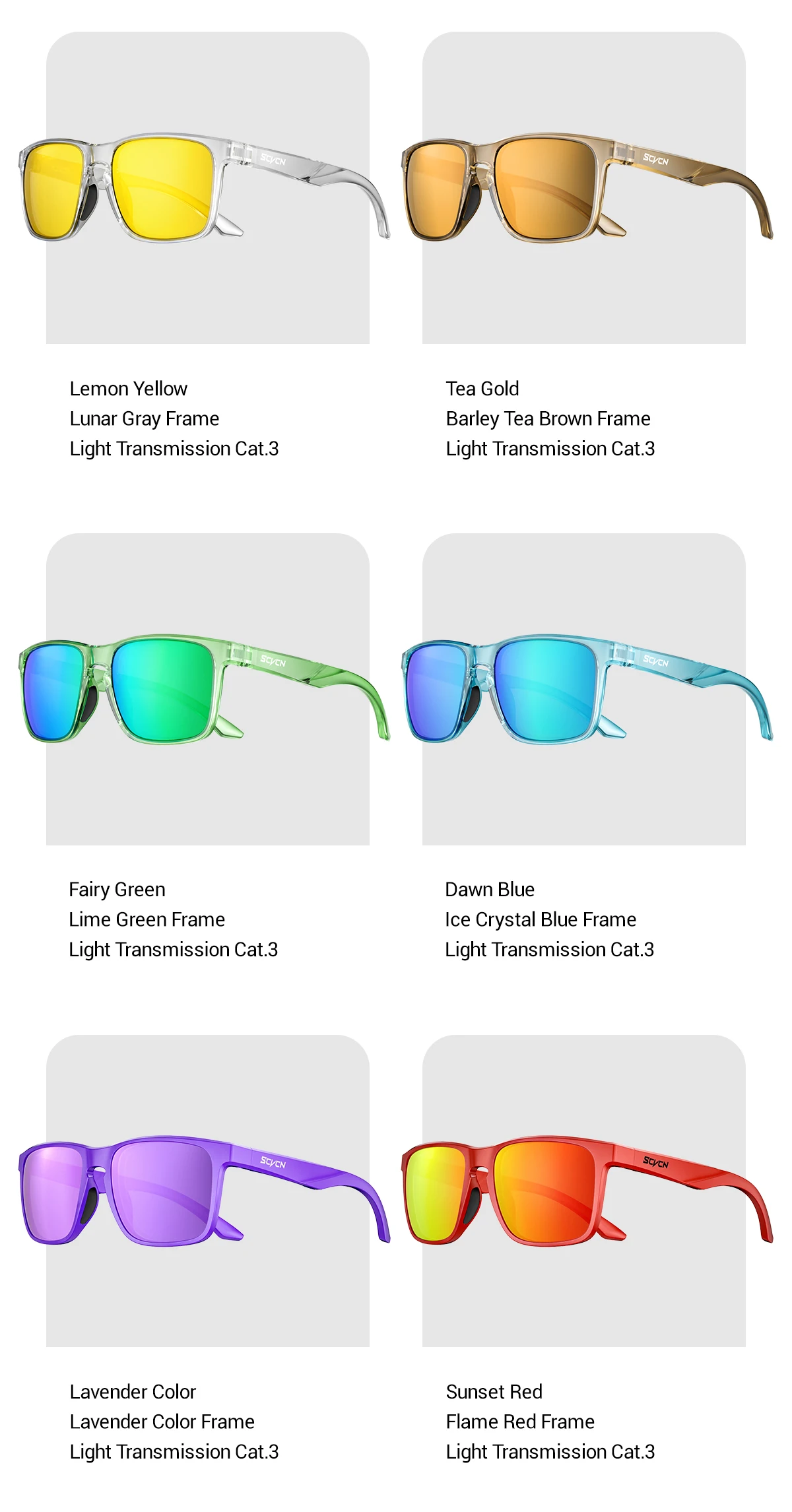 SCVCN Polarisierte Angelbrille Outdoor-Sportausrüstung Camping-Brille Fahrradbrille MTB Fahrrad-Eyewear Rennrad-Brille Nachtfahrbrille Golfbrille – Detail 17