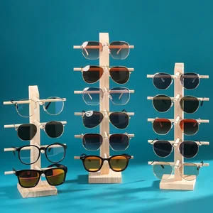 Handmade Wood Glasses and Jewelry Display, Rack for Retail and Personal Use 8 Main Sales Glasses Rests - №7