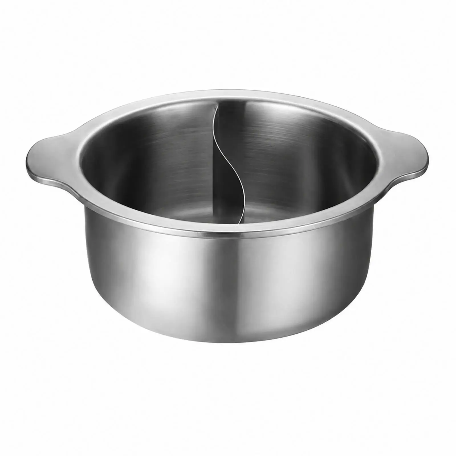 Induction Ready Stainless Steel Cooking Pot with Double Compartments and Side Handles for Kitchen