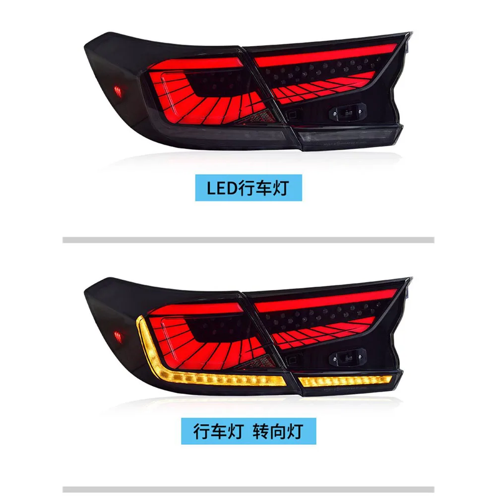 

For Honda 10th Generation 18-21 Accord Tail Light Modification RGB Colourful Dynamic Running Water Turning LED Tail Light Assemb