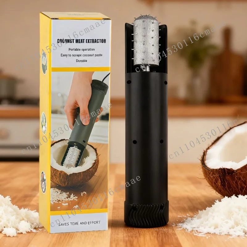 Household electric coconut meat maker machine, anti-splash  tool planer, meat remover