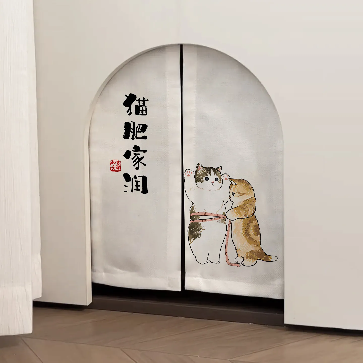 VIKAMA Cat Litter Box Privacy Curtain No Drill Thick Cover for Pet Door Custom