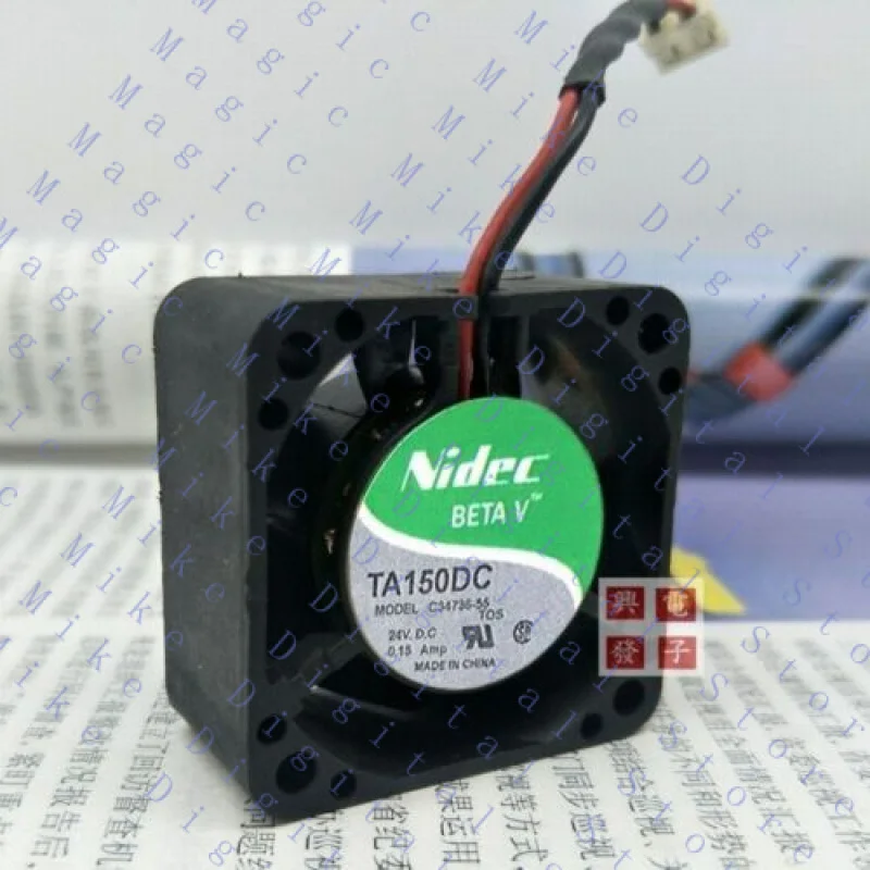 UU ل NIDEC C34736-55 تيار مستمر 24 فولت 0.15A 4020 4 سنتيمتر 2 خطوط مزدوجة كروي مروحة التبريد