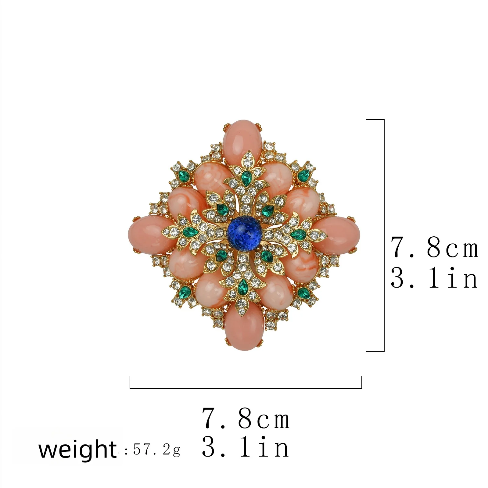 1 Pc Vintage Brooch for Women luxury Elegant Trendy Court Style Brooches Costume Jacket Accessories Holiday Gifts