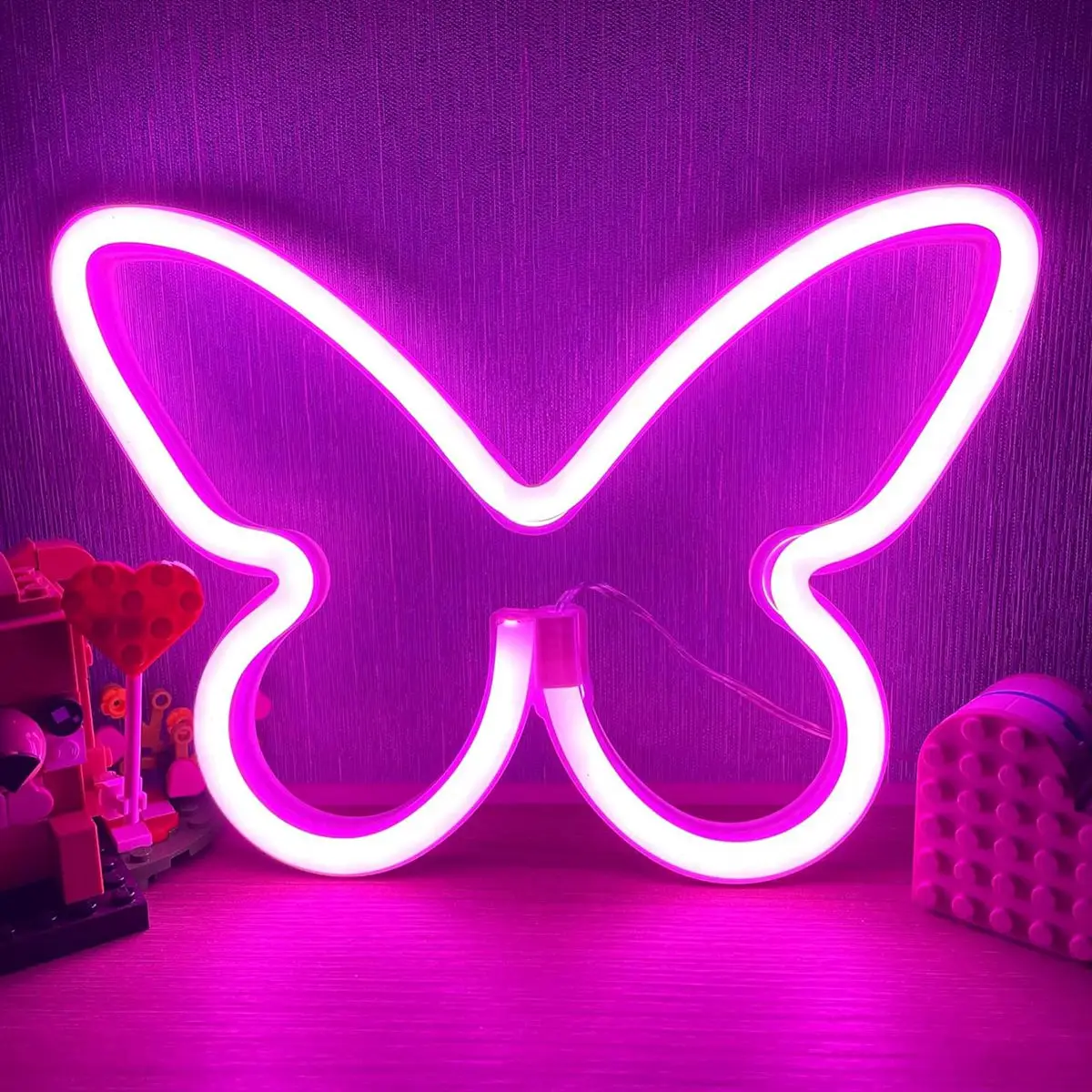1PC motyl neony USB lub 3-AA zasilany z baterii lampa neonowa światła LED dekoracja stołu dla dzieci sypialnia prezent urodzinowy na ścianę