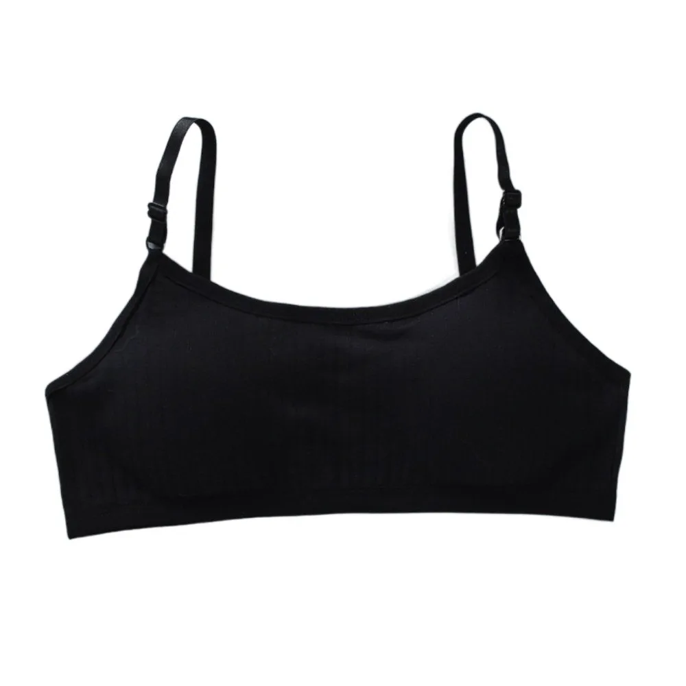 

New Cotton Sports Training Bras Casual Back Buckle Children Tube Tops Breathable Elastic Teenage Girl Sports Bra Student