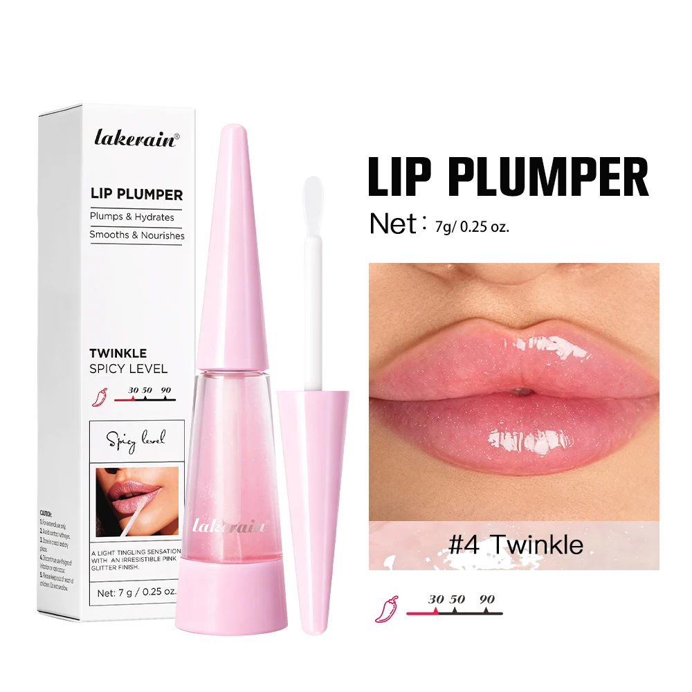 Korean Lip Plumper Oil Non-greasy Lip Plumping Balm Moisturizing Dry Chapped Lips Shine Hydrating Exfoliating Nourishing