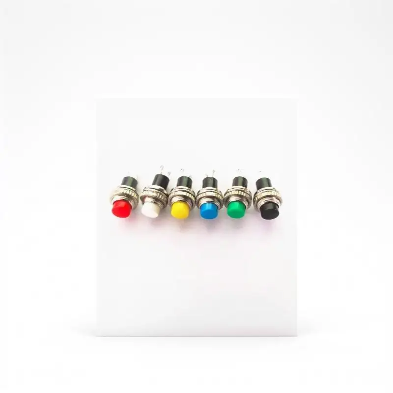 10Pcs 10mm Momentary Push Button Switch DS-314 DS-316 Self Reset Threaded Panel Mount Switch For DIY Electronic Circuit Project