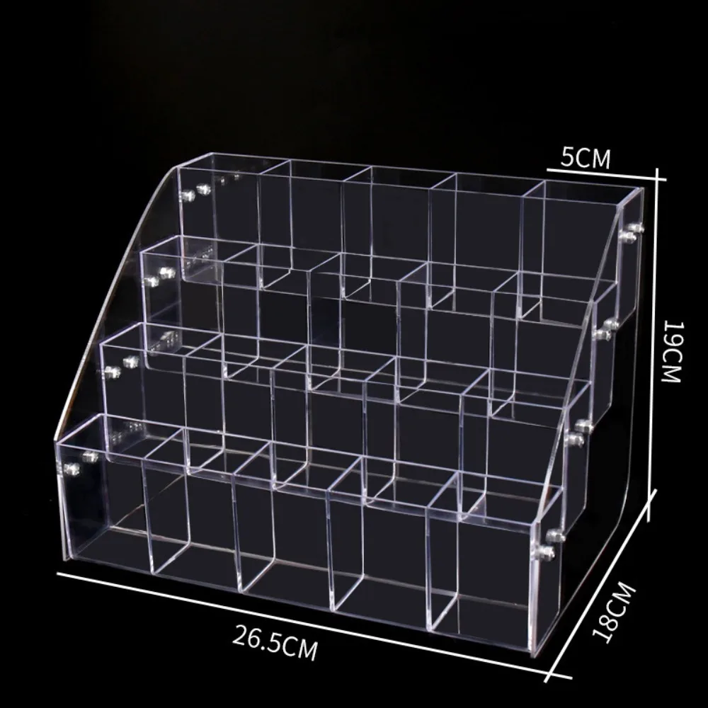 

2/3/4/5 Layer Mark Pen Holder Acrylic Large Capacity Stationery Display Shelf Ladder Type Creative Makeup Brush Holder