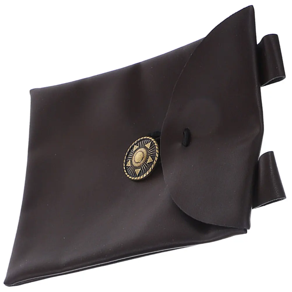 

1pcs Medieval Knight Belt Bag Deep Brown Renaissance LARP Costume Purse Storage Accessory Decorative Party Favor Waist Pack