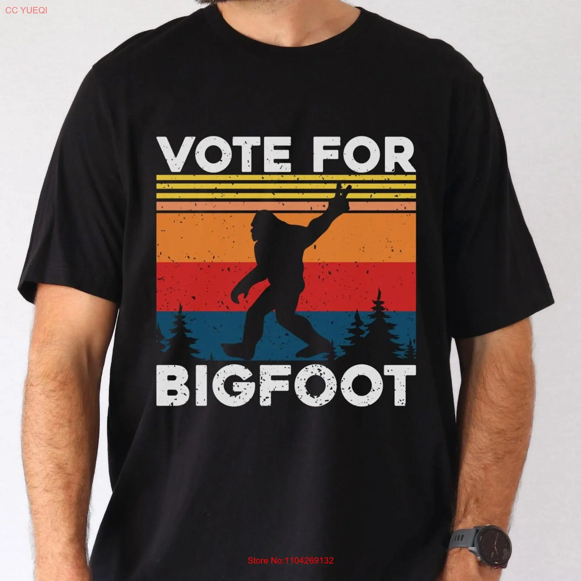 Vote BigfooT T Shirt 2024 Funny Presidential Election Sasquatch Political A candidate We Can Believe in