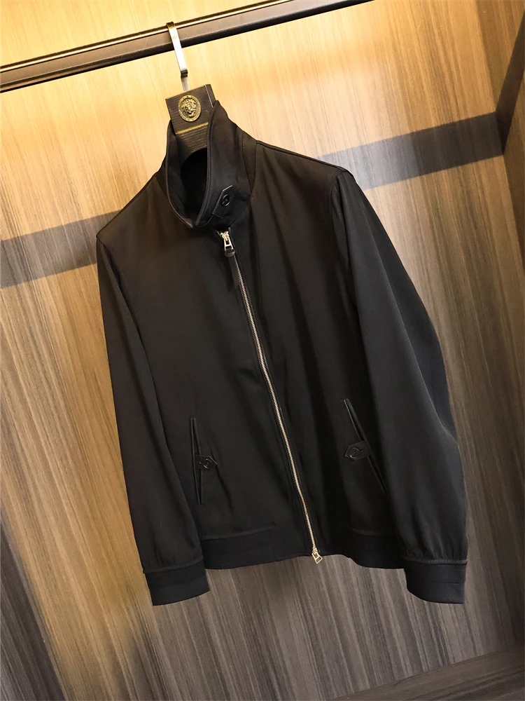 

Harington Series Men's Casual Stand Collar Jaet Waterproof Fabric Spring Outerwear Faion Urban Sle Long Sve