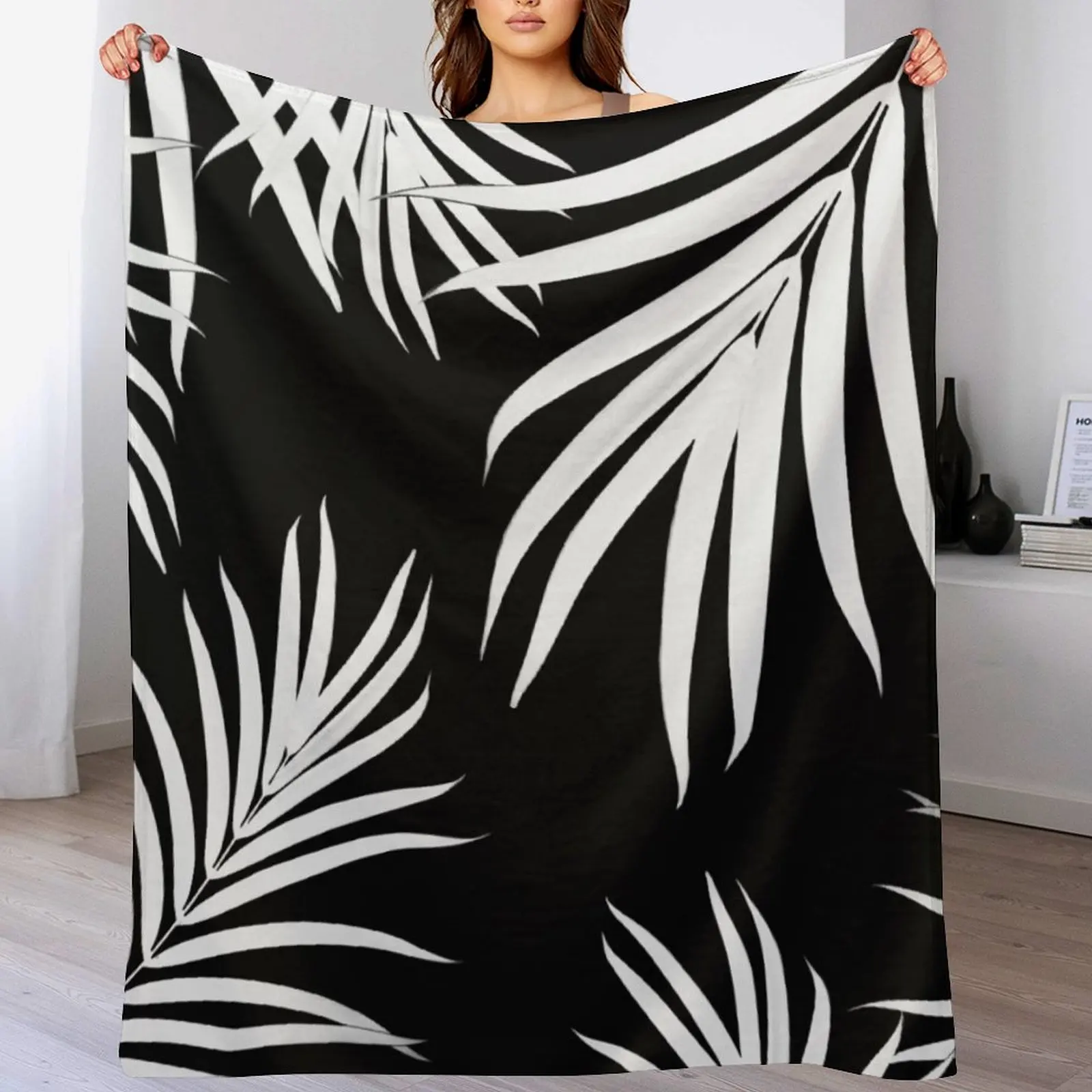 

Palm Leaves Pattern Summer Vibes #4 #tropical #decor #art Throw Blanket All Season Lightweight Soft Blanket for Bed