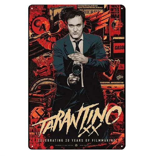 Quentin Tarantino Filmregisseur Metallposter Blechschild