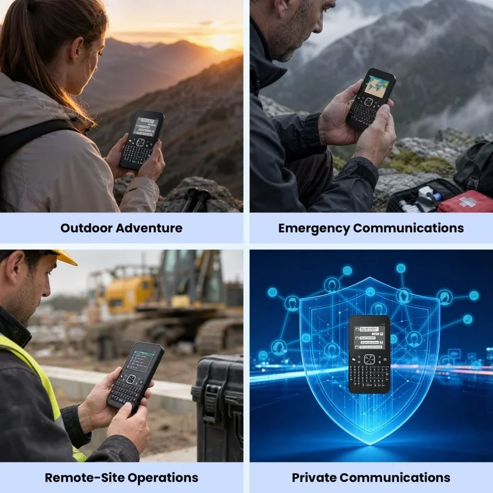 Elecrow ThinkNode M9 – terminal komunikacyjny Meshtastic z modułem ESP32-S3 i GPS, wyposażony w 2,4-calowy wyświetlacz LCD. — zdjęcie produktu 6