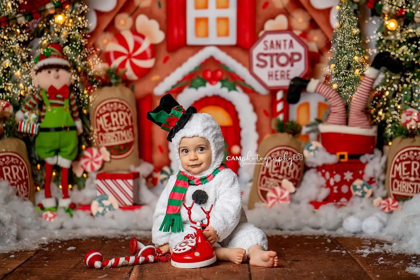 Xmas Sweet Shack Backdrops Kids Baby Birthday Photocall Family Photo Winter House Outside Backgrounds