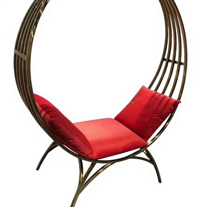 

Light Luxury Post-Modern Stainless Steel Birdcage Sofa Chair - Multifunctional Home Furniture
