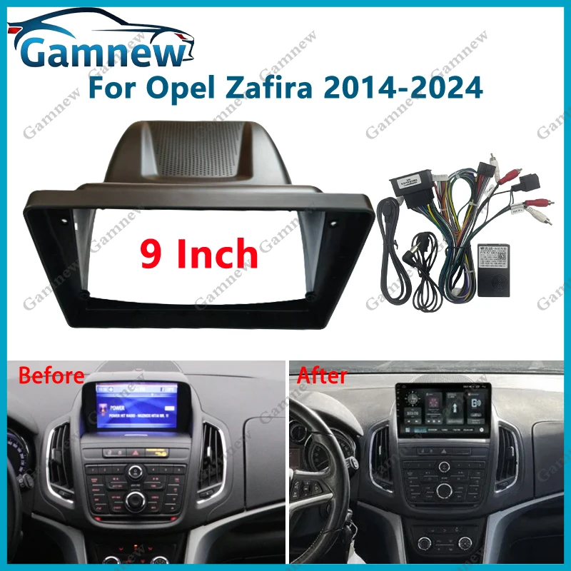 

9-дюймовая автомобильная стереосистема Dash Radio Fascia Canbus Box Panel Frame для Opel Zafira 2014-2024 Android Kit