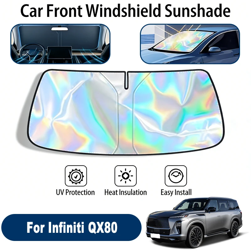 

Windshield Sun Shade For Infiniti QX80 Foldable UV Reflective Front Window Sun Protection Cover Accessories