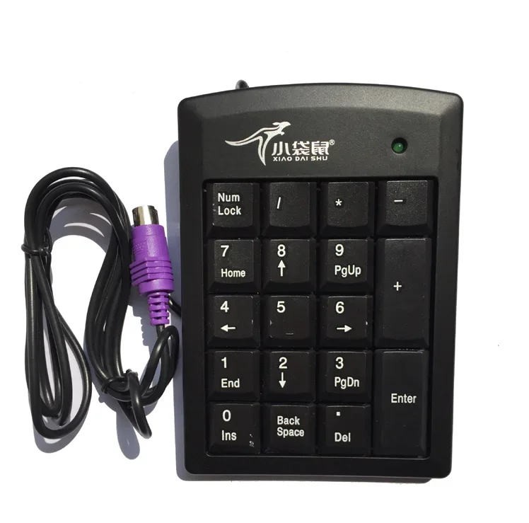 PS/2 19 Keys Keypad Numeric Keyboard Multifunction Wired Number Calculator ps2 numpad