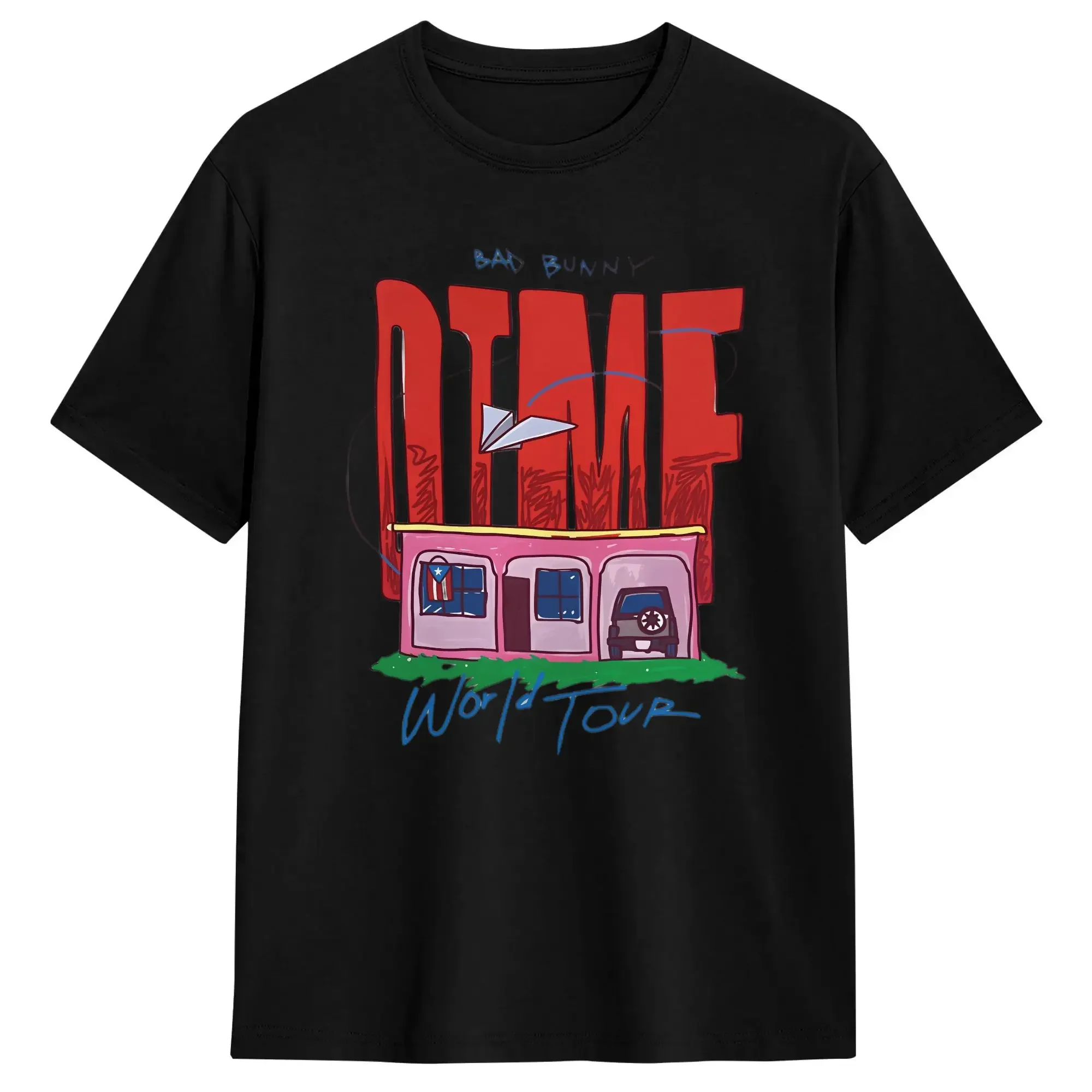 Bads Bunnys DTMF World Tour 2026 T Shirt Summer Trending T-Shirts Pure Cotton Round Neck Plus Size Top Tees Short Sleeves Tshirt