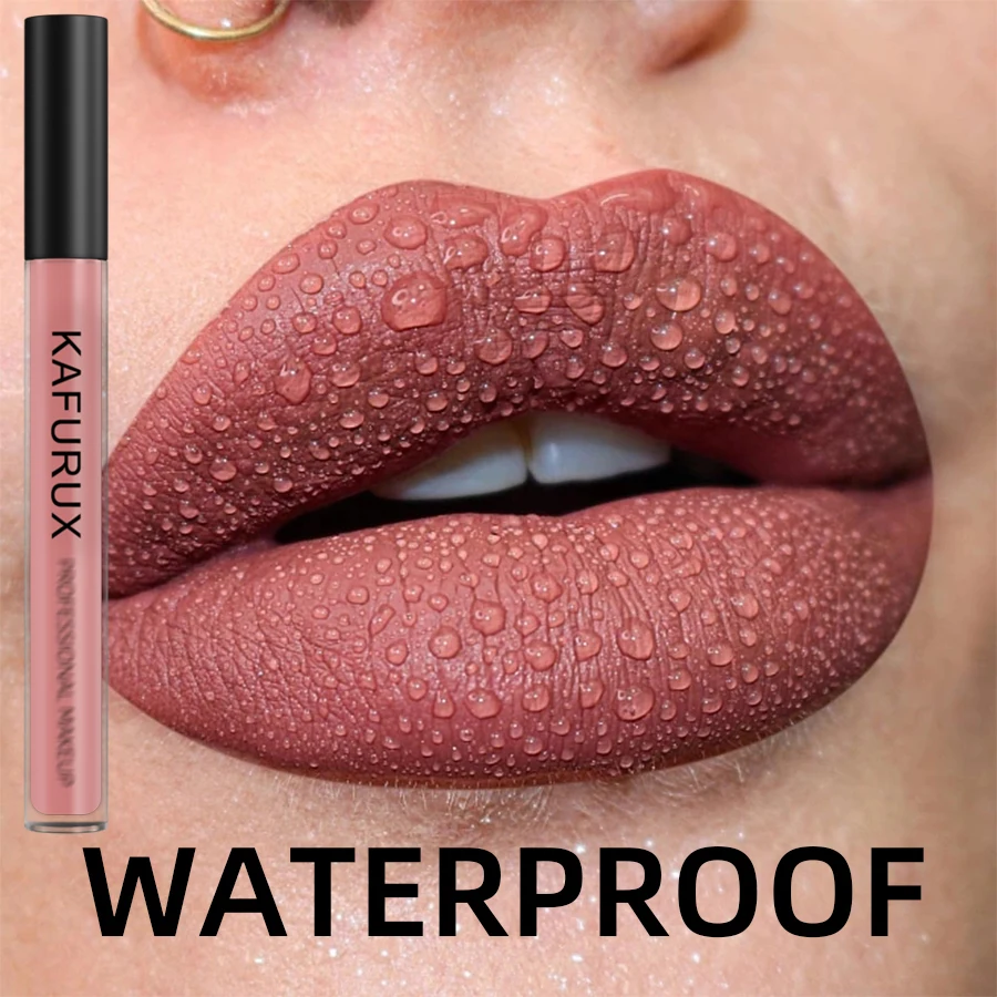 12 Farben Matte Lip Glaze Velvet Finish, Flüssiger Lippenstift, Wasserfester Lippen-Make-up-Flüssiglippenstift Sexy Roter Lipgloss Kosmetik