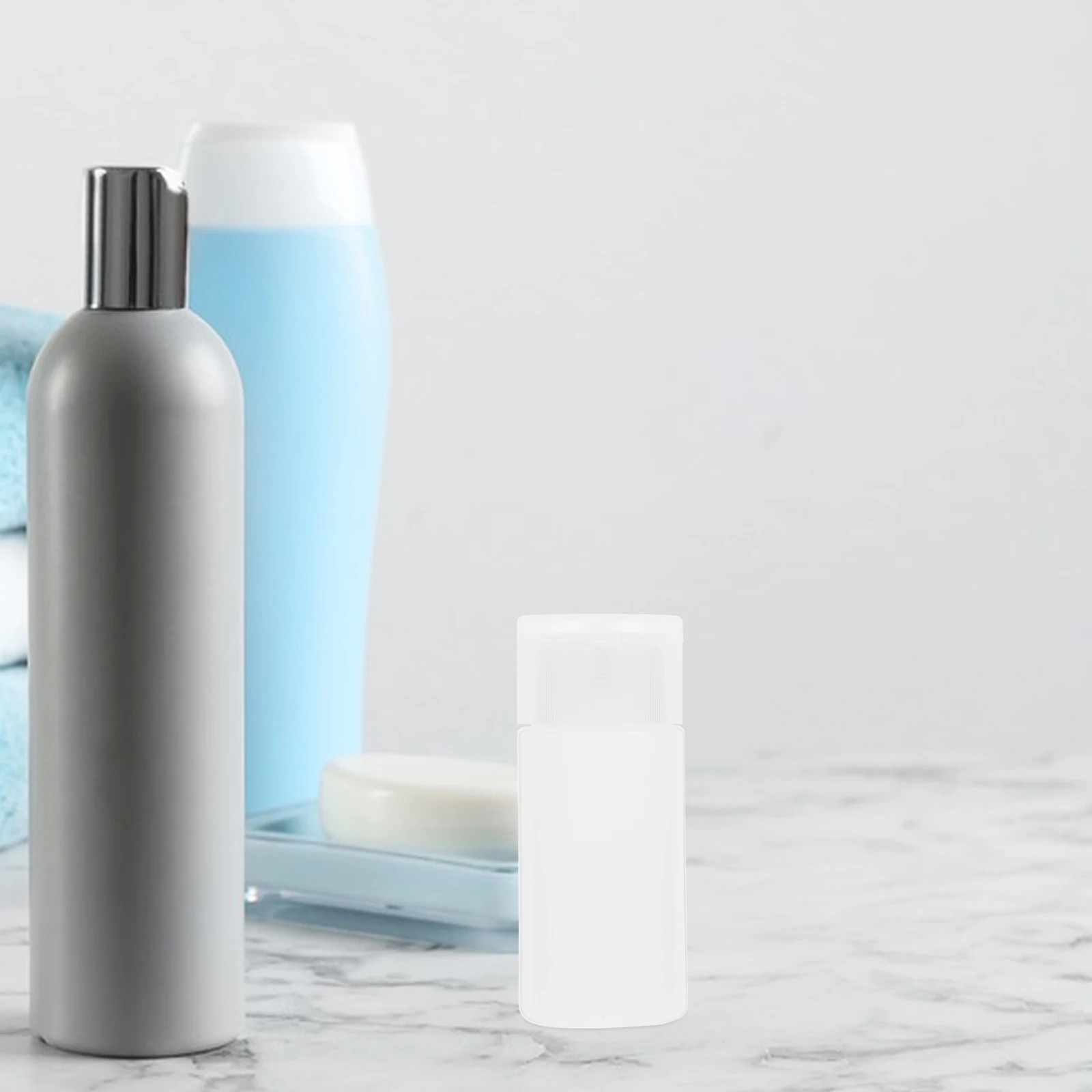 

10 Pcs 30ml Flip Top Squeeze Bottles Reusable Travel Size Leak Proof Plastic Sub Packaging Containers for Lotion Cream