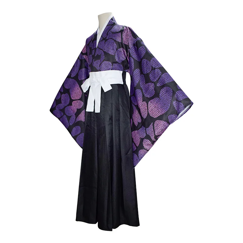 Japanisches Kokushibo Cosplay Kostüm Dämonentöter Kimono Anime Anzug Halloween Mottoparty Rollenspiel Outfit Erwachsener Mann