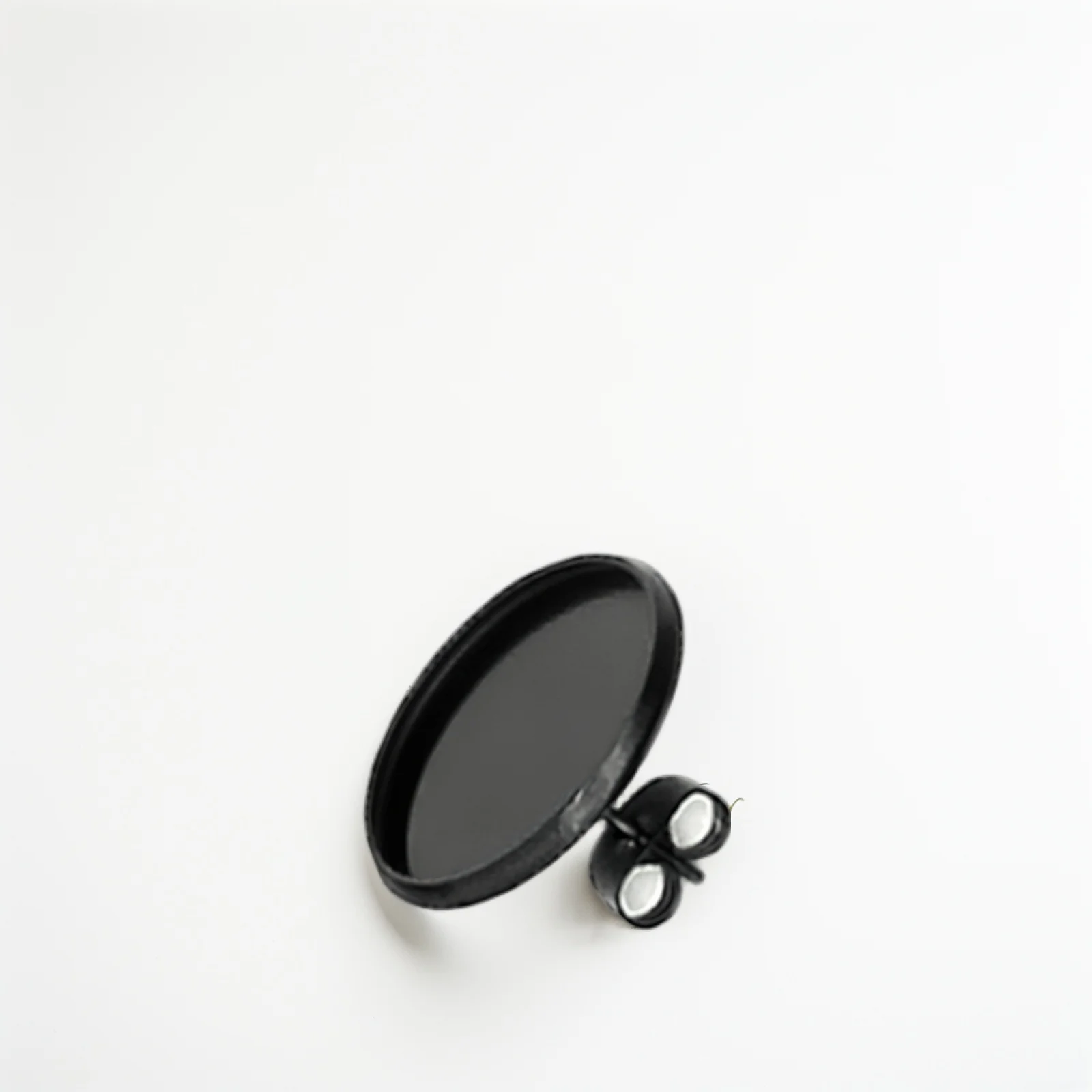 10 Uds. De pendientes negros, Base, suministros de joyería DIY, bandeja redonda de acero inoxidable para hacer pendientes, accesorios duraderos creativos de 8mm