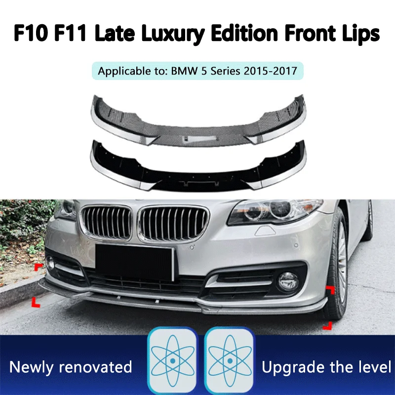 Adequado para bmw série 5 f10 f11 lci 2015-2017 edição de luxo pá frontal acessórios de modificação de lábio dianteiro