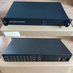 8 16 Equipo frontal del sistema de TV IP del hotel de 24 canales, TV por cable frontal H264 HDMI - Compatible con codificadores de vídeo de TV IP