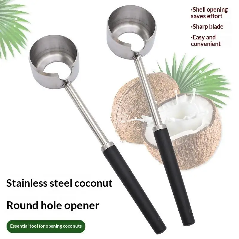 Durable Coconut Opener Tool Stainless Steel Coconut Opener Hole Maker Puncher Coconut Meat Opener For Home Kitchen Bar