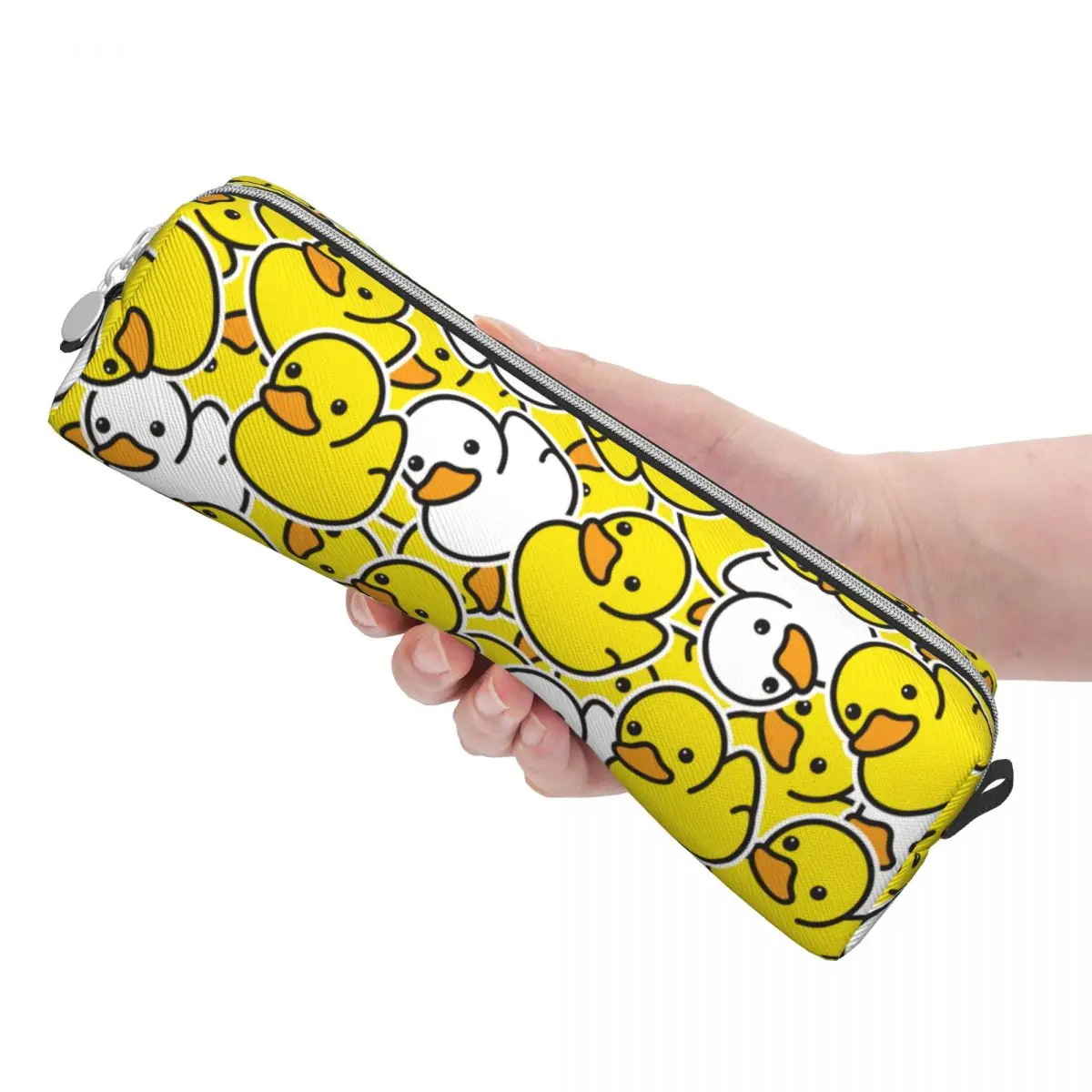 Imagem -03 - Desenhos Animados Duck Rubber Pattern Pencil Cases Fun Ducky Pen Cases Bolsas de Grande Capacidade para Estudante Escritório Presentes Papelaria