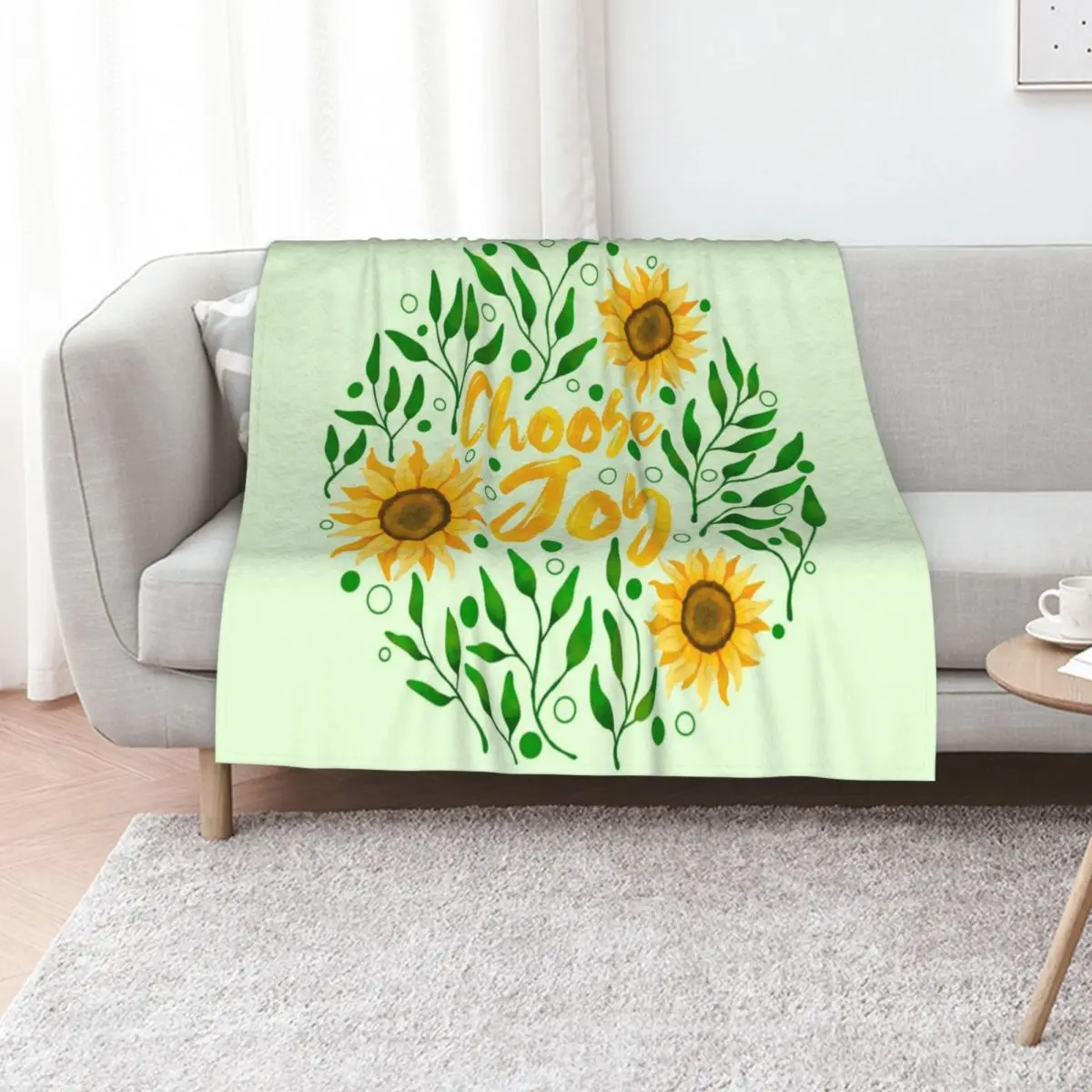 Choose Joy Floral Throw Blanket Decorative Sofa Baby Sofa Designers Sofa Throw Soft Blankets
