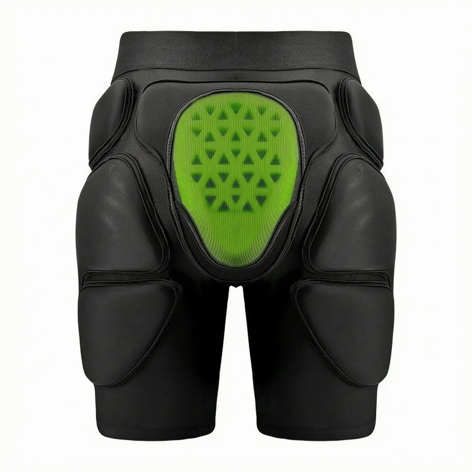 Impact Resistant Ski Hip Protector Shorts for Snowboarding Skateboarding with Perforated Padding and Elastic Waistband for Fit
