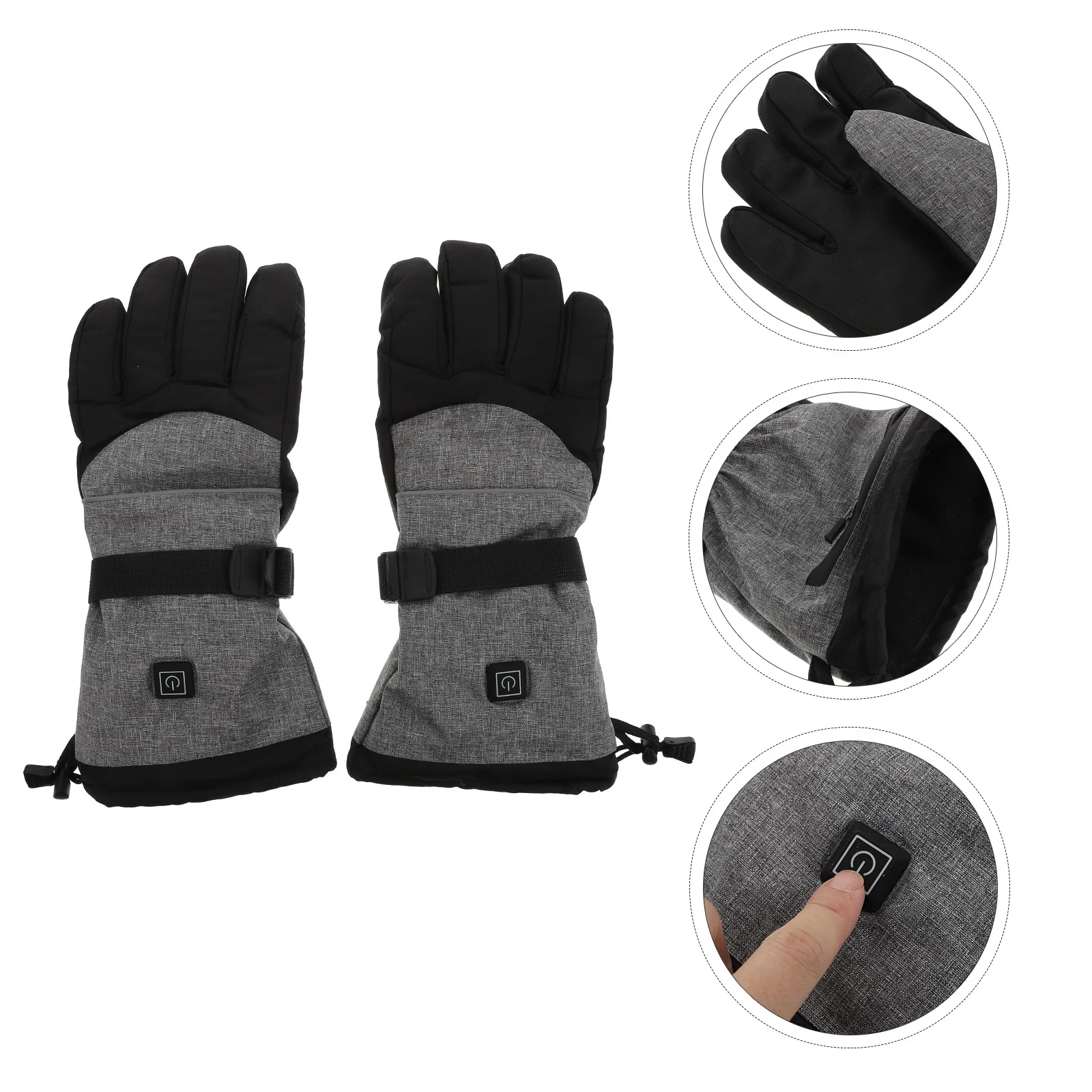 

1 Set Electric Heating Gloves 3-Speed Waterproof Thermal Mitts For Skiing Riding Outdoor Activities Winter Thermal Supplies
