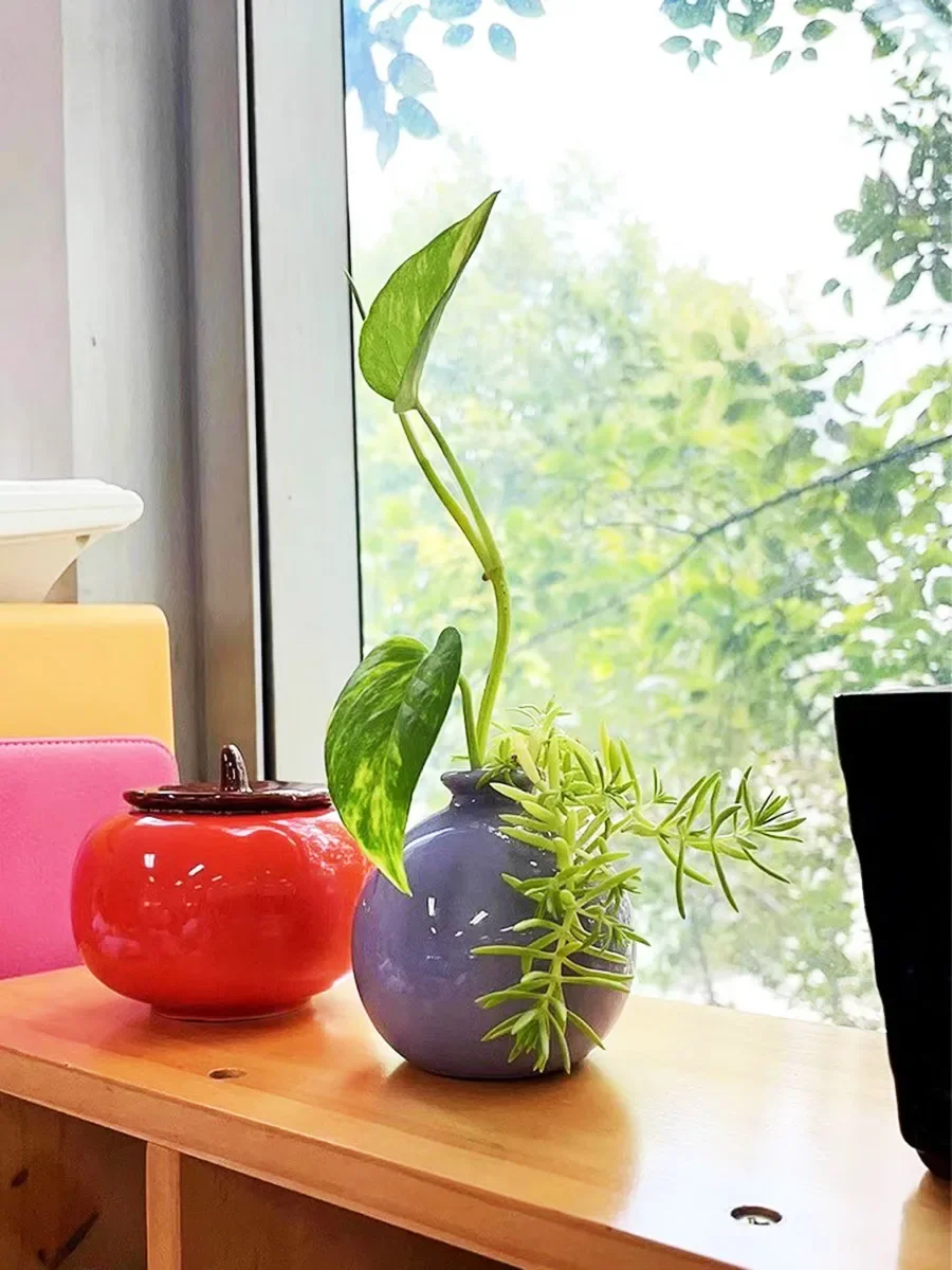 Florero pequeño de cerámica Y, jarrones de flores secas simples y modernos de alto valor, decoración artesanal de escritorio, adorno para el salón, decoración del hogar