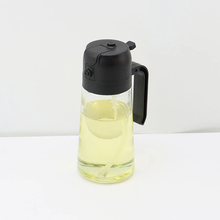 2in1 500ml Glass Oil Sprayer Oil Spray Bottle Oil Tank BBQ Kitchen Baking BBQ Picnic Kitchen Tools for Businesses