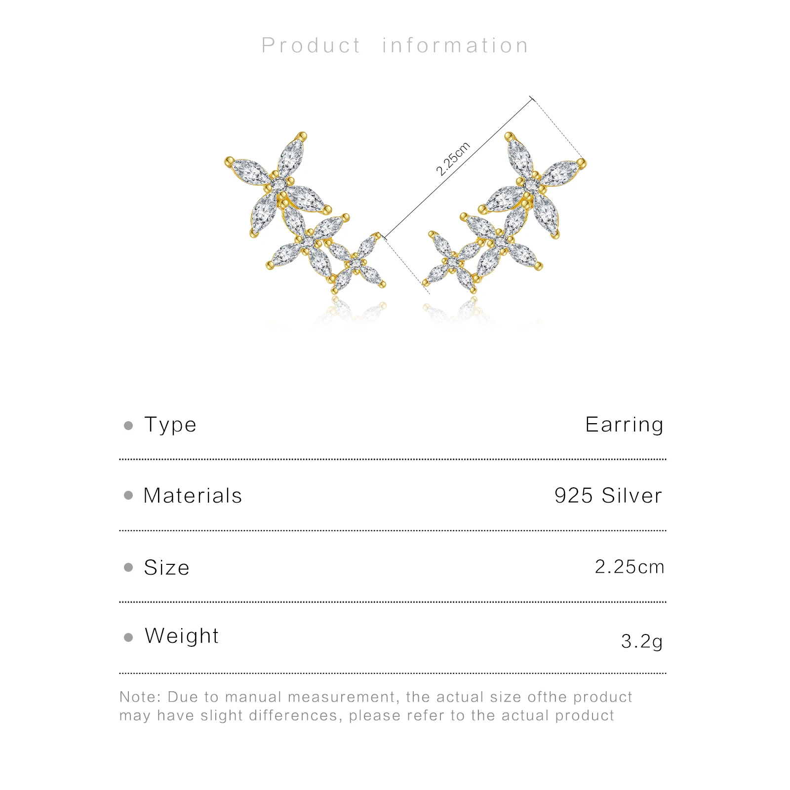 ANDYWEN 925 Sterling Silver Multilayer Flower Stud Earrings with CZ Zircon 2026 Luxury Wedding Accessories & Daily Glam