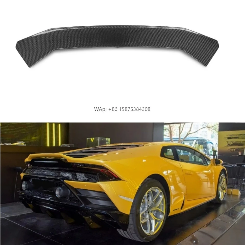 

Suitable for Huracan LP610 LP580 EVO Retrofit Upgrade R Model Dry Carbon Fiber Rear Spoiler and Pressure Tail Wing
