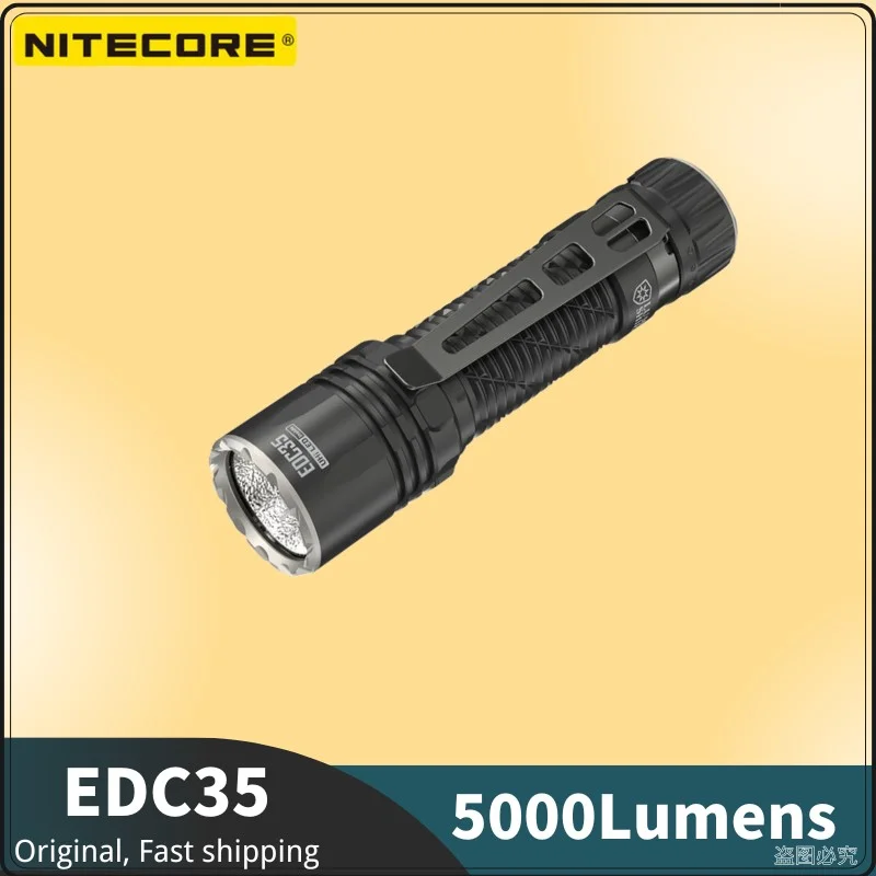 Nitecore EDC35 5000Lumens LED Flashlight NiteLab UHi 40 MAX LED USB-C Rechargeable Built-in 6000mAh Battery