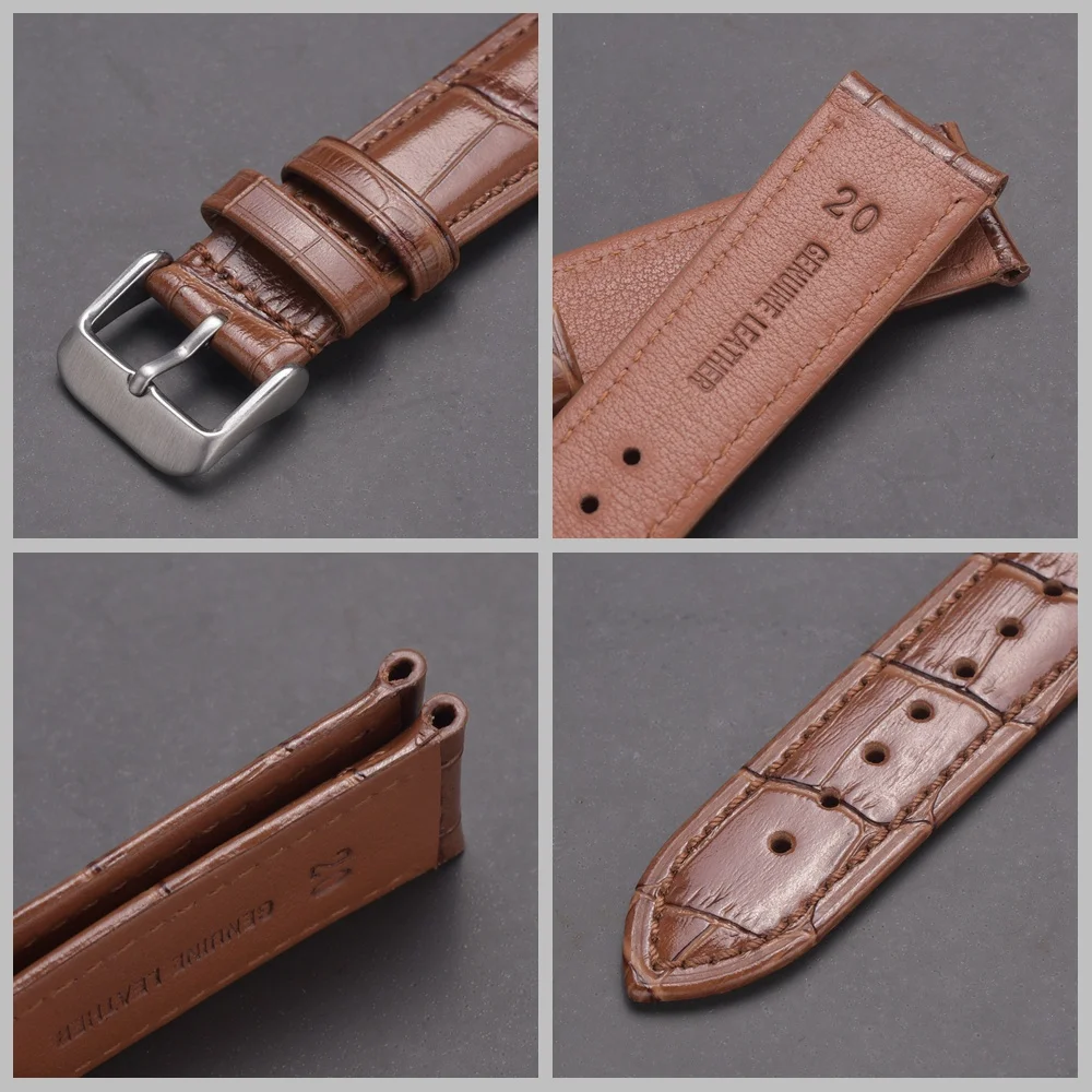 EACHE Genuine Leather Watch Strap Italy Full Grain Retro Watch Band High Quality 18mm 19mm 20mm 21mm 22mm 23mm 24mm