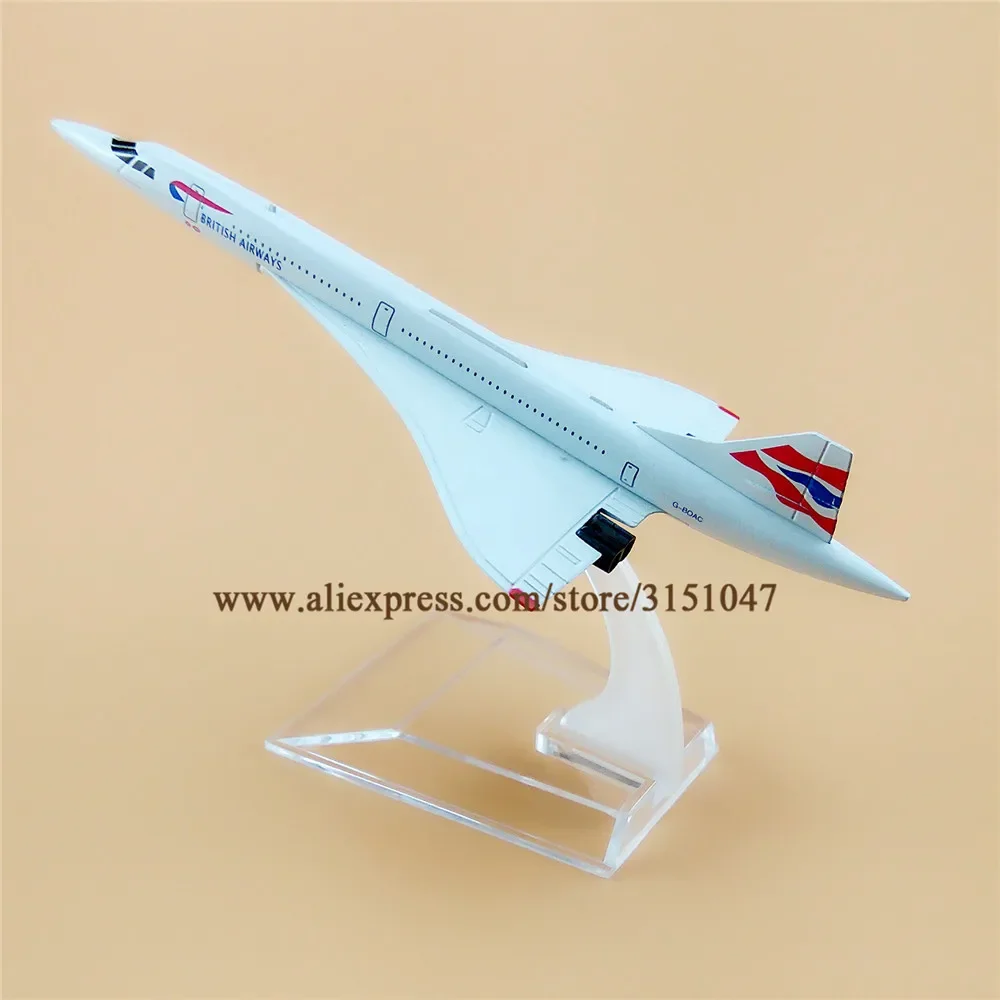 16cm Air British Airways Concorde Airlines Metal Alloy Airplane Model Plane Diecast Aircraft